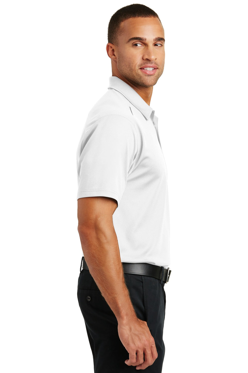 Port Authority Pinpoint Mesh Polo. K580 - White - side