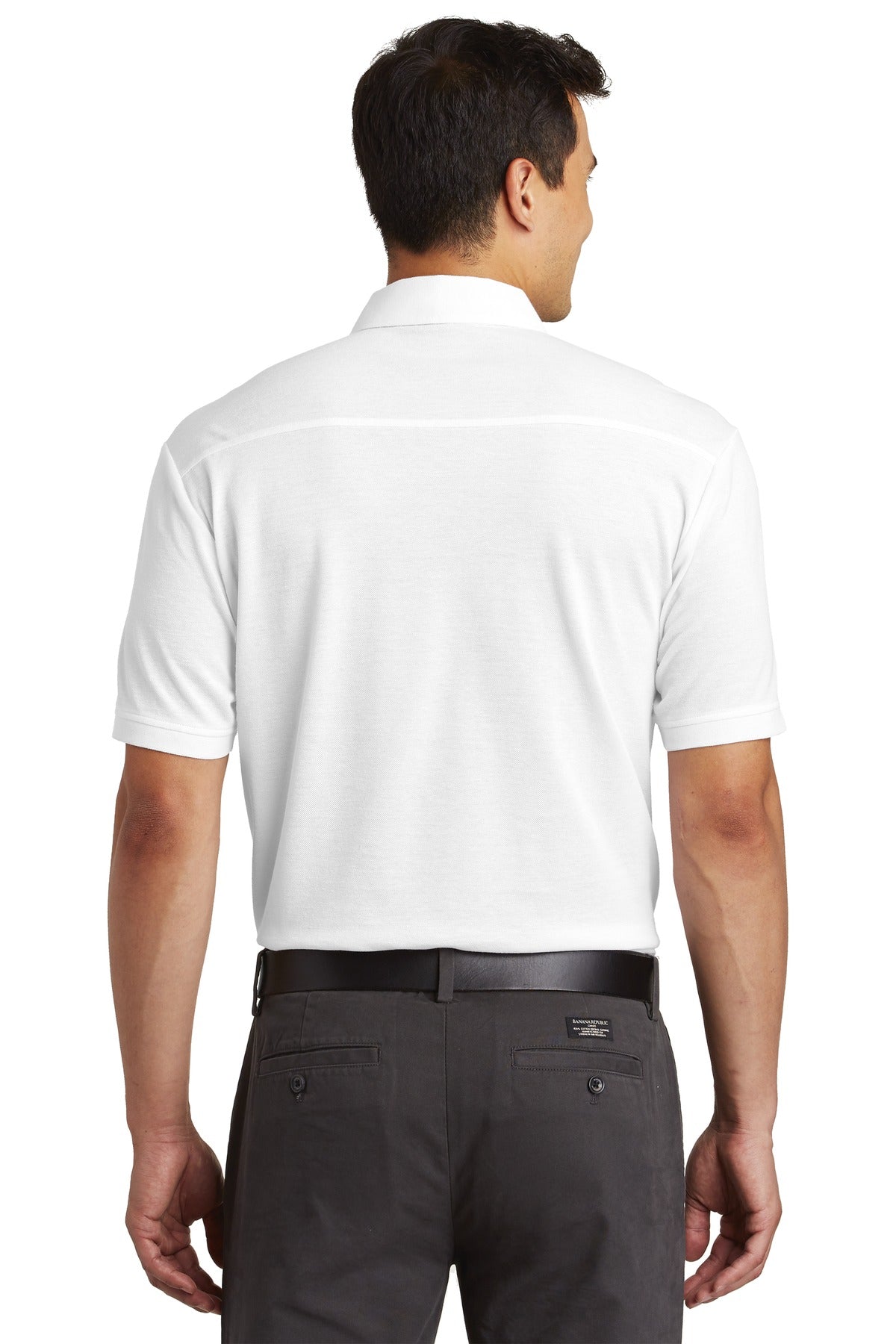 DISCONTINUED Port Authority Coastal Cotton Blend Polo. K581 - White - back