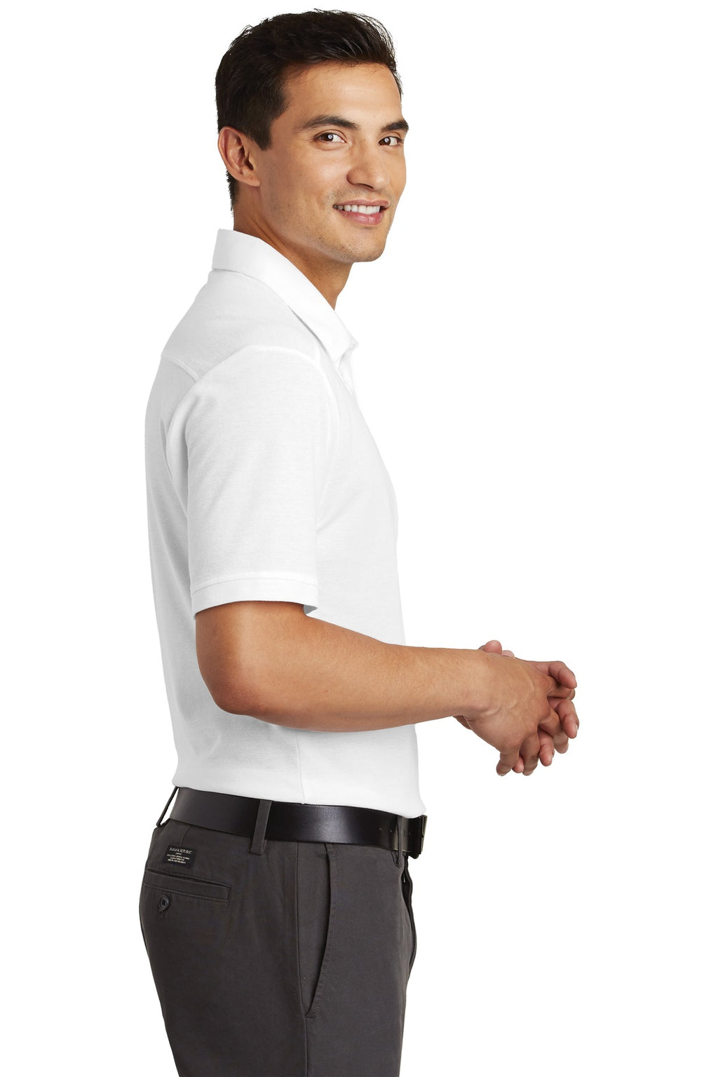 DISCONTINUED Port Authority Coastal Cotton Blend Polo. K581 - White - side