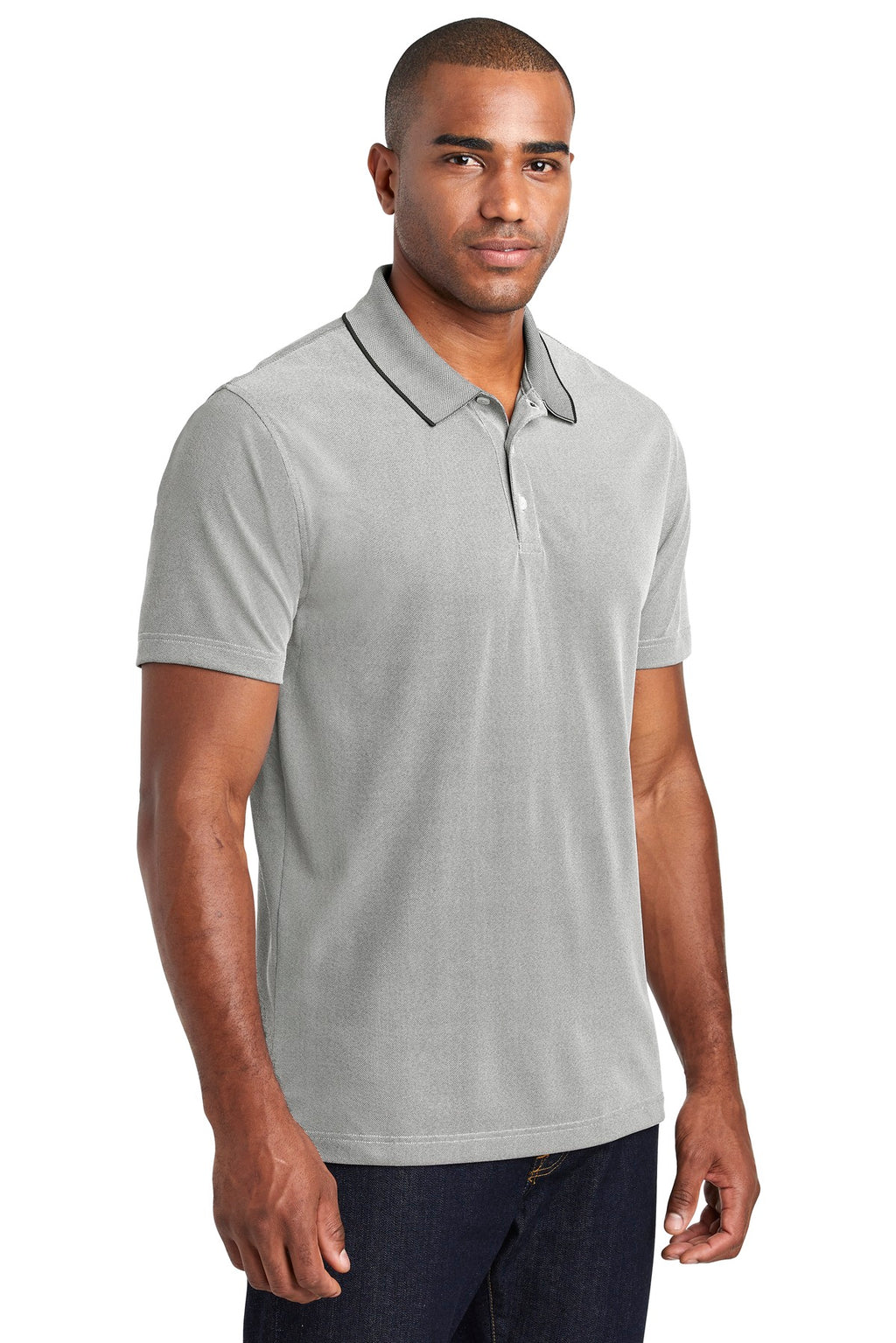Port Authority Poly Oxford Pique Polo. K582 - Black - three_q