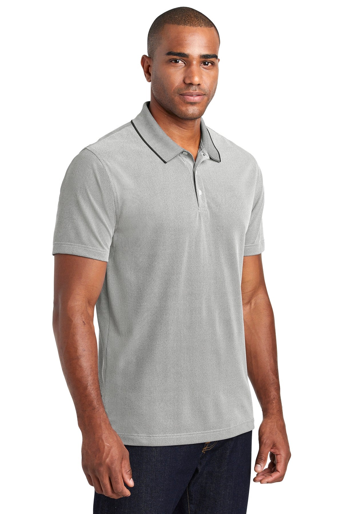 Port Authority Poly Oxford Pique Polo. K582 - Black - three_q