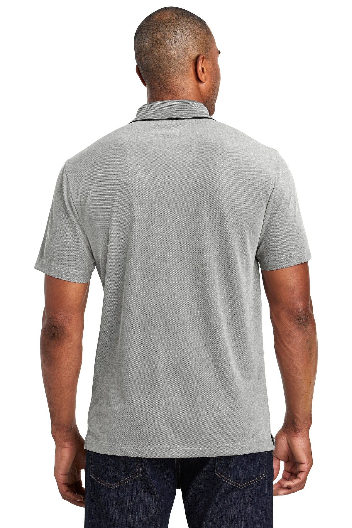 Port Authority Poly Oxford Pique Polo. K582 - Black - back