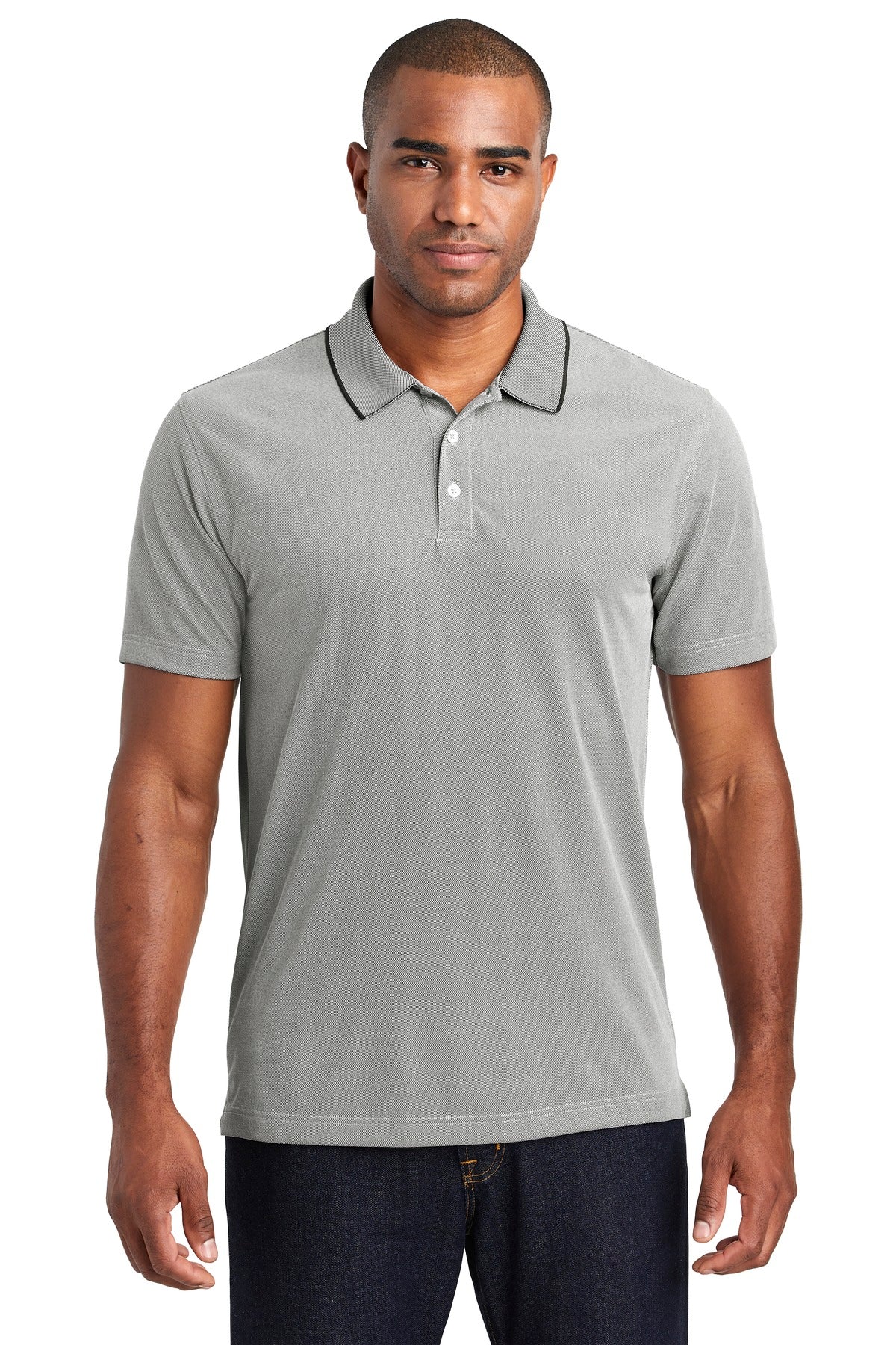 Port Authority Poly Oxford Pique Polo. K582 - Black - front