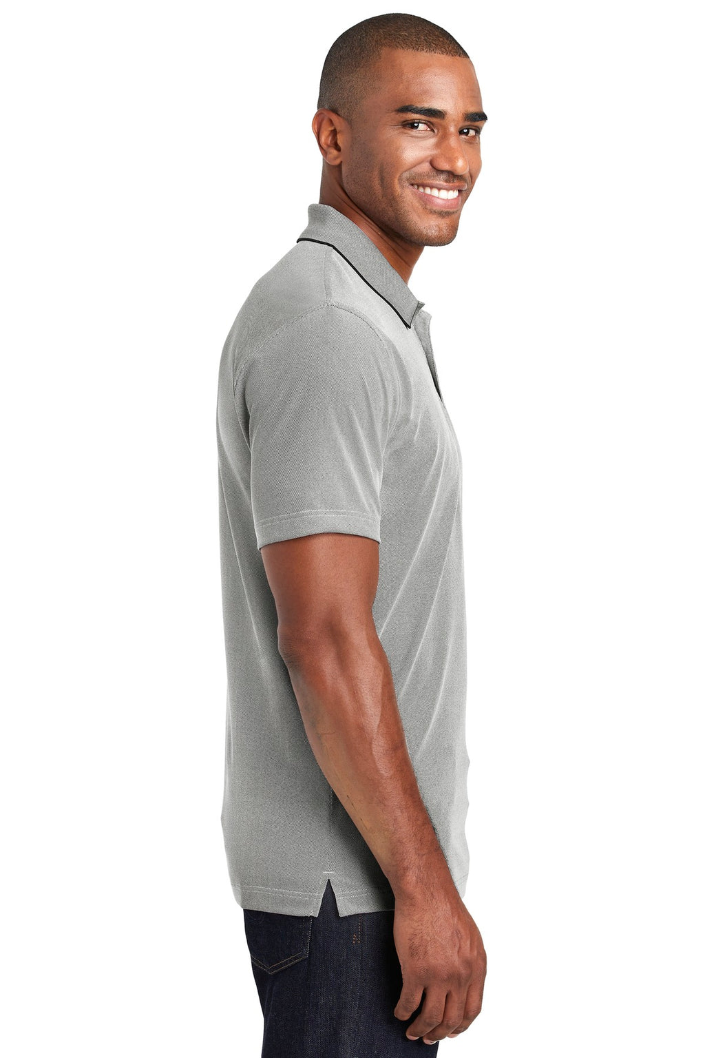 Port Authority Poly Oxford Pique Polo. K582 - Black - side