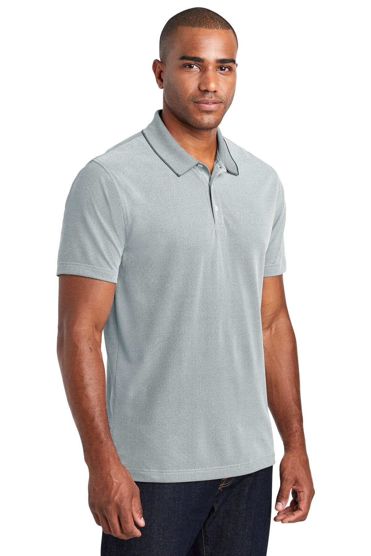 Port Authority Poly Oxford Pique Polo. K582 - Gusty Grey - three_q