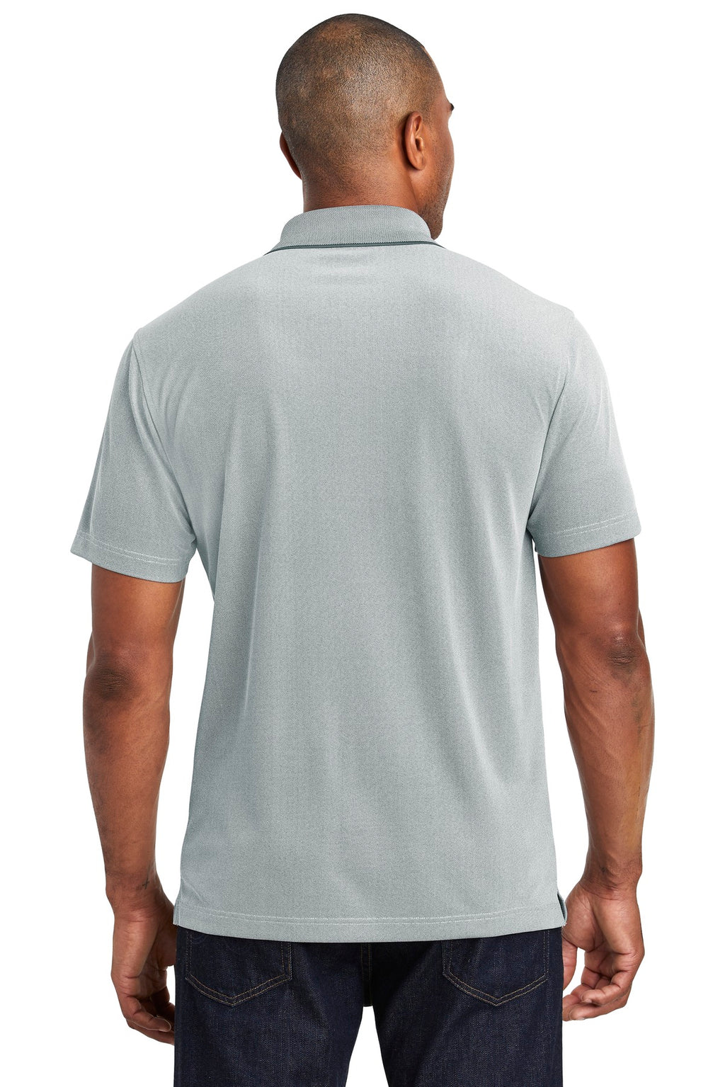 Port Authority Poly Oxford Pique Polo. K582 - Gusty Grey - back