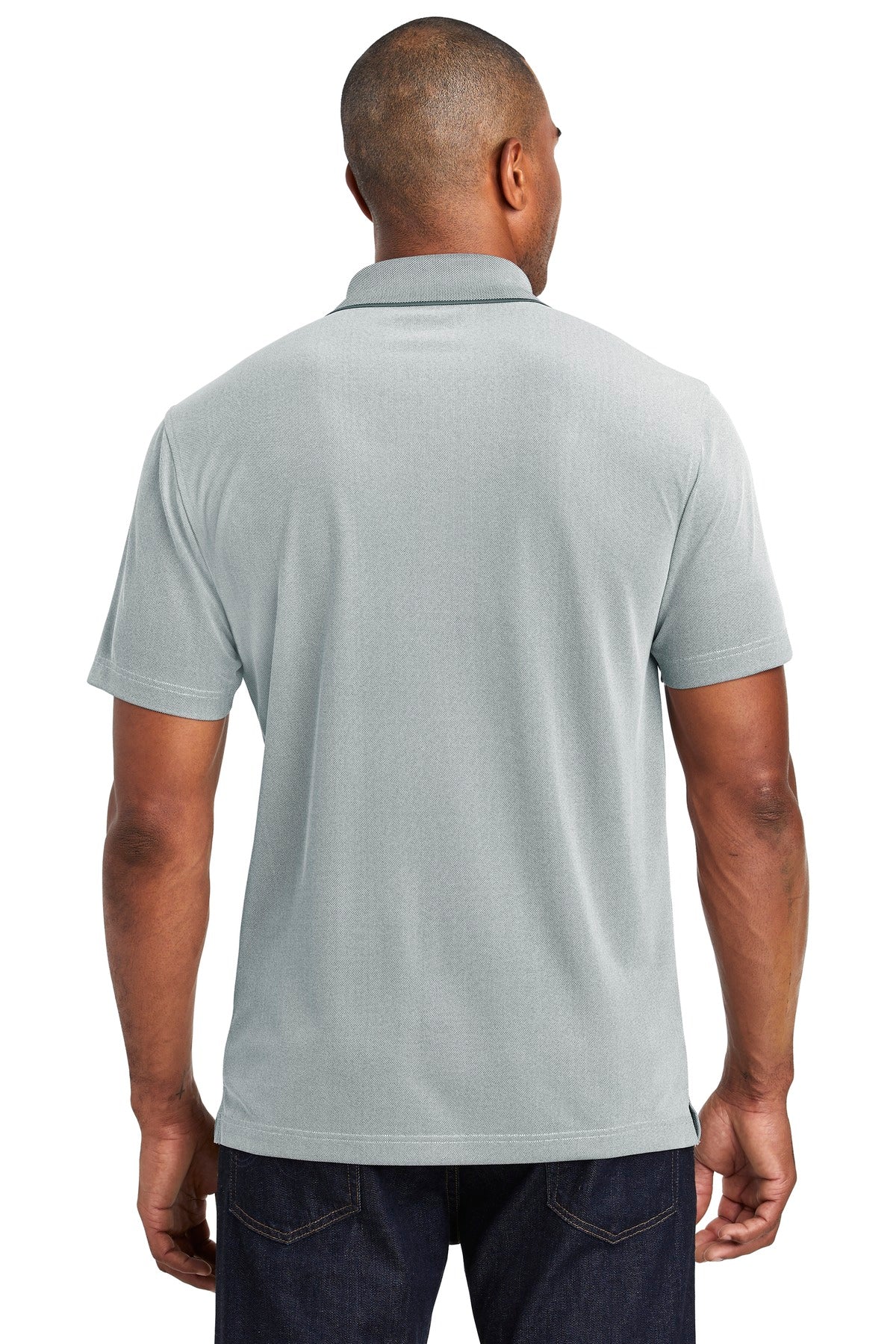 Port Authority Poly Oxford Pique Polo. K582 - Gusty Grey - back