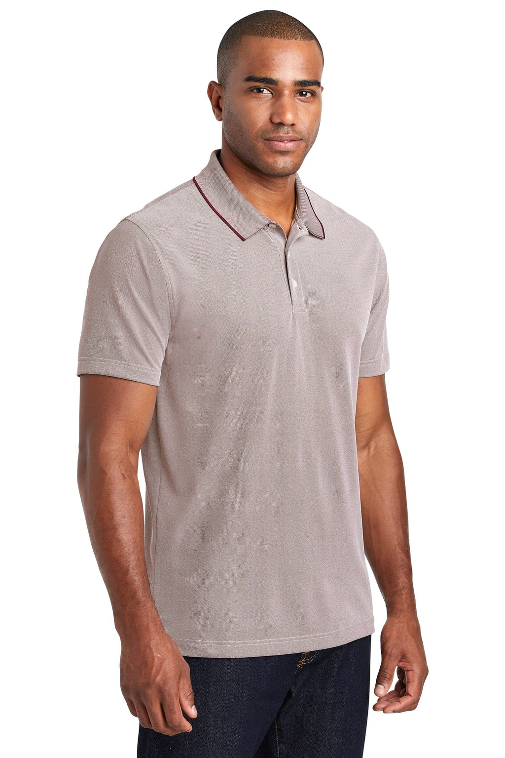 Port Authority Poly Oxford Pique Polo. K582 - Maroon - three_q