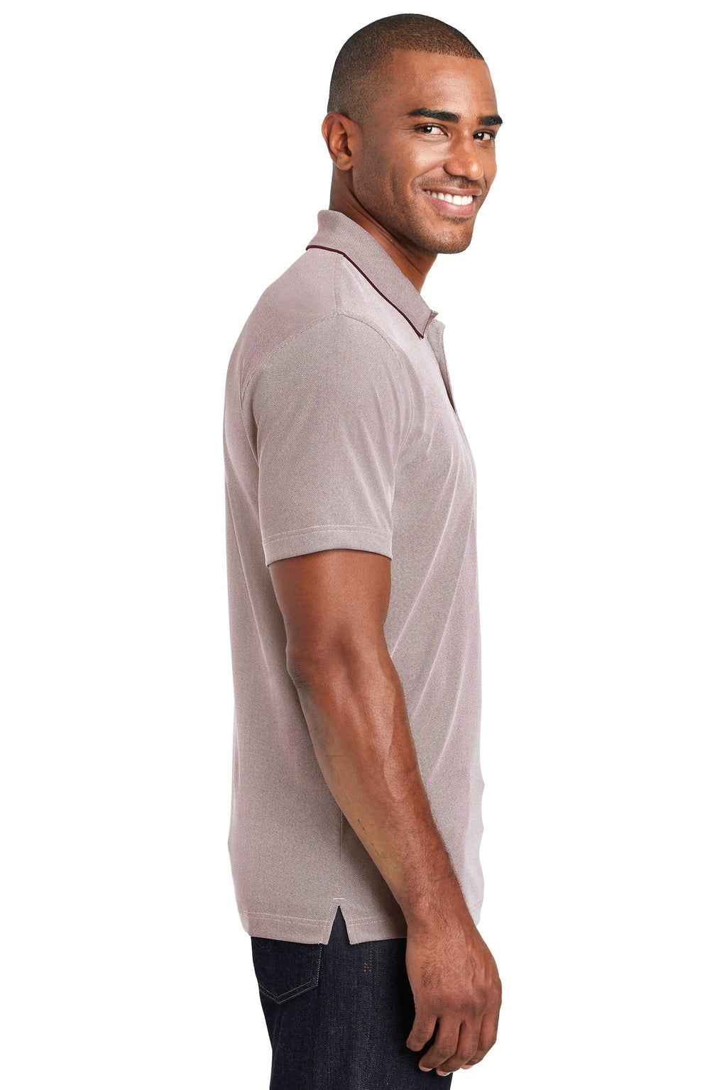Port Authority Poly Oxford Pique Polo. K582 - Maroon - side