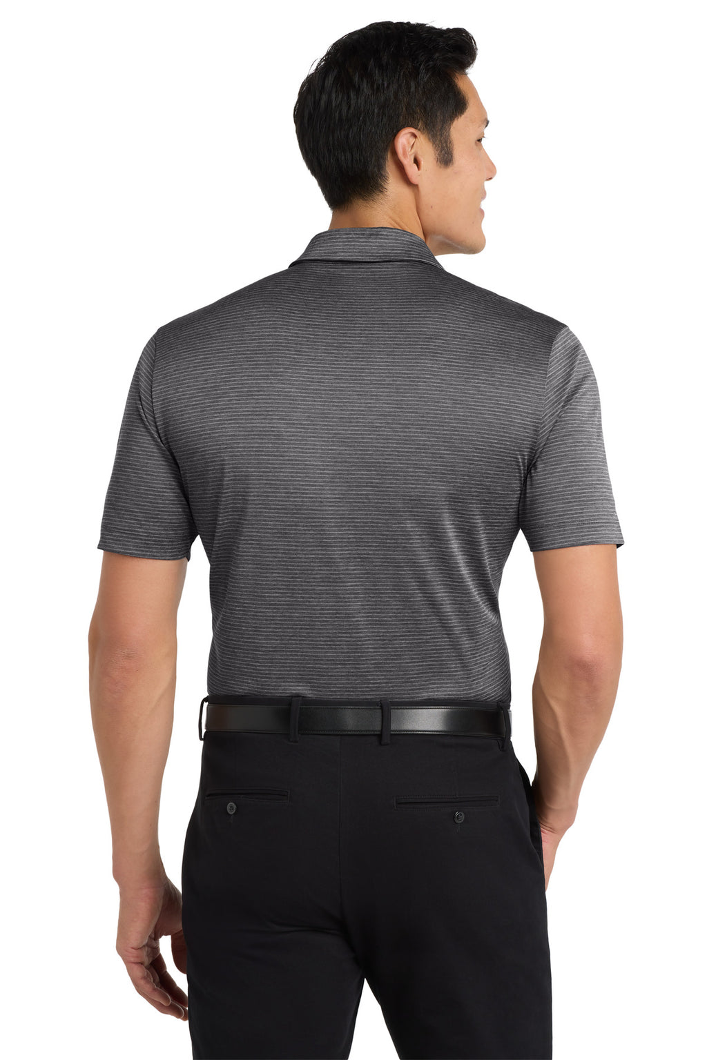 Port Authority Shadow Stripe Polo. K585 - Deep Black - back