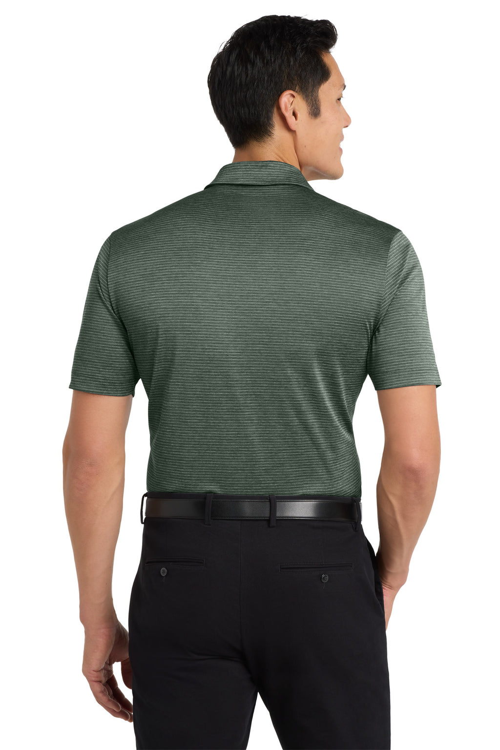Port Authority Shadow Stripe Polo. K585 - Deep Forest Green - back