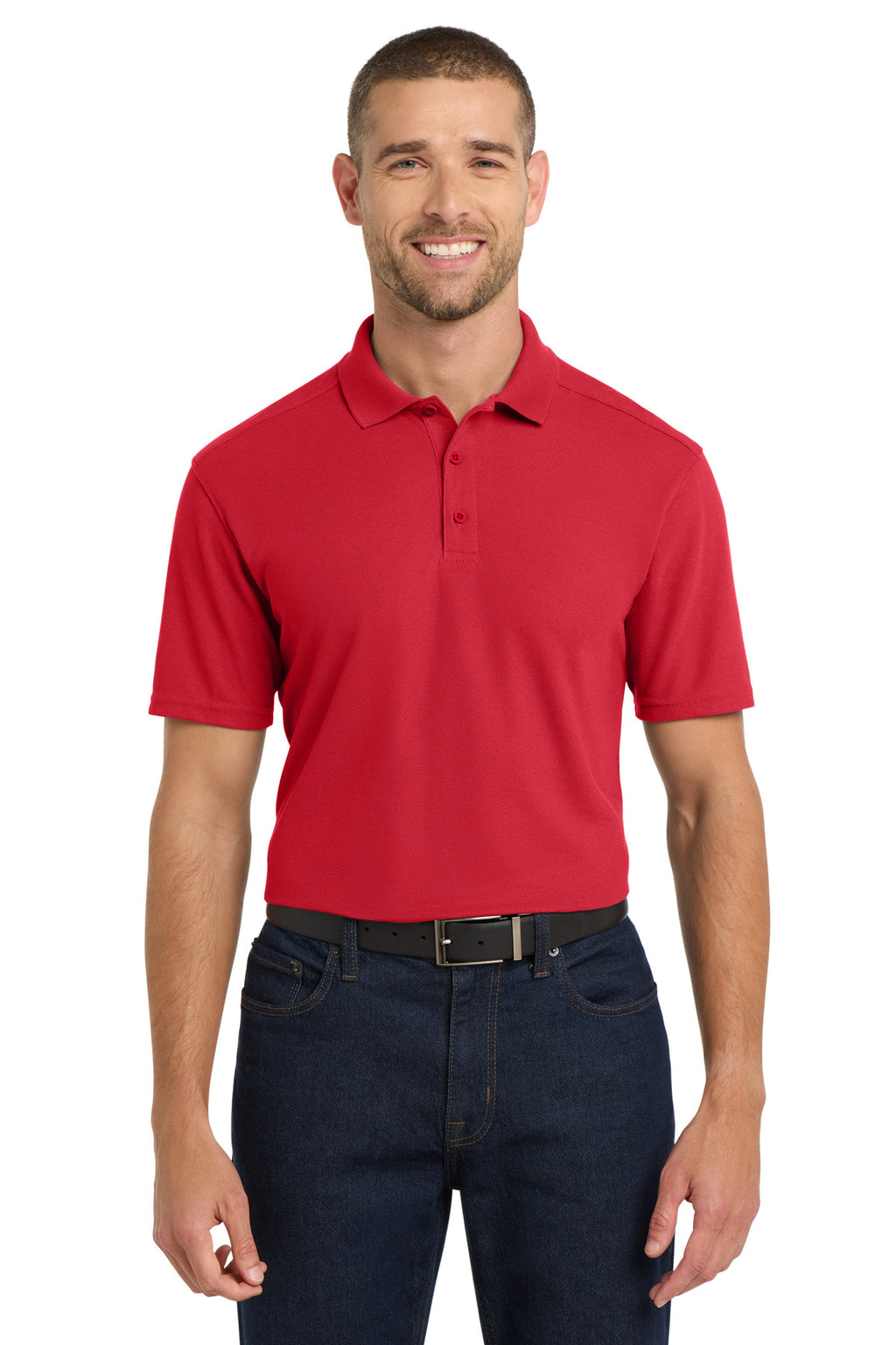 Port Authority EZPerformance Pique Polo. K600 - Apple Red - front