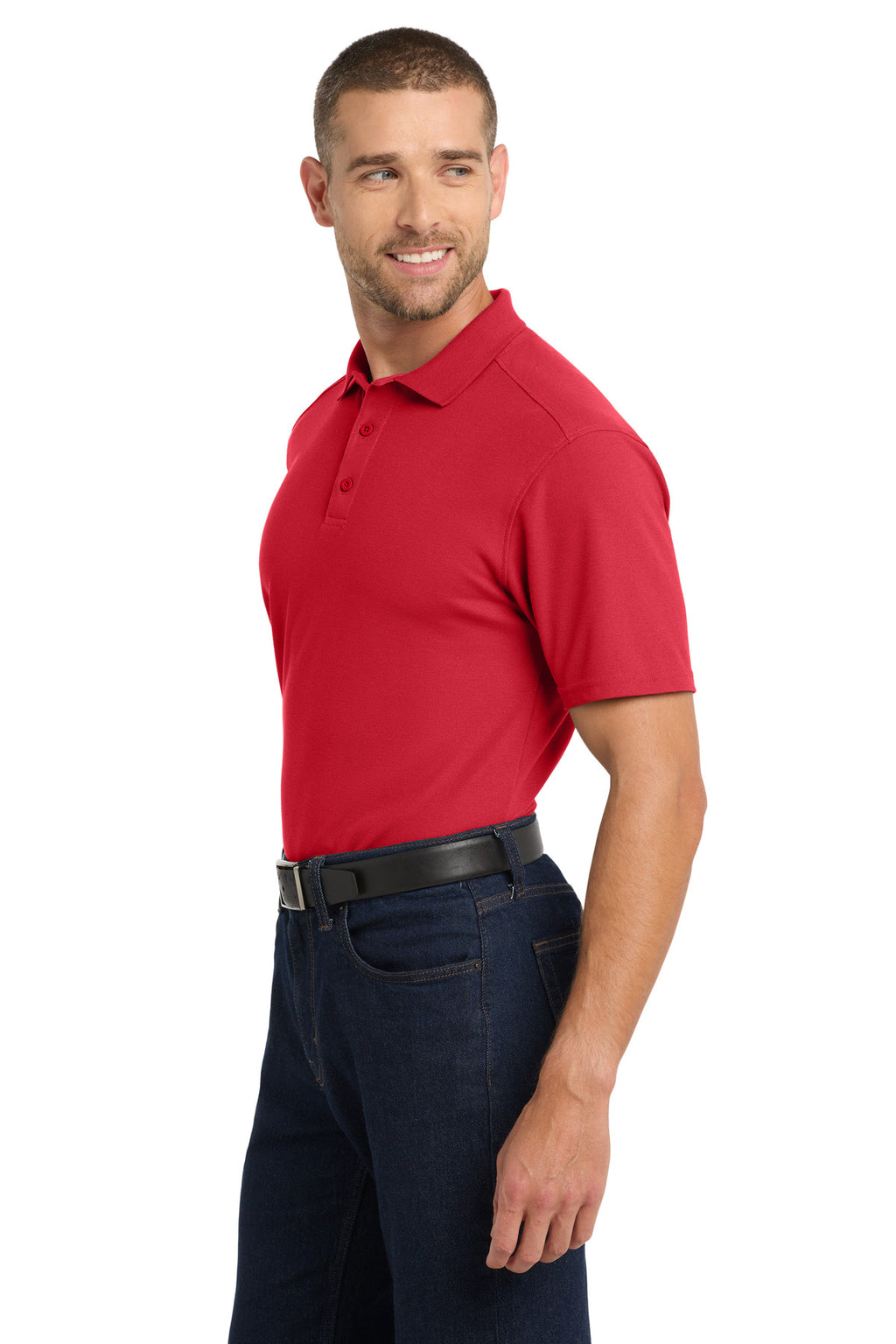 Port Authority EZPerformance Pique Polo. K600 - Apple Red - side