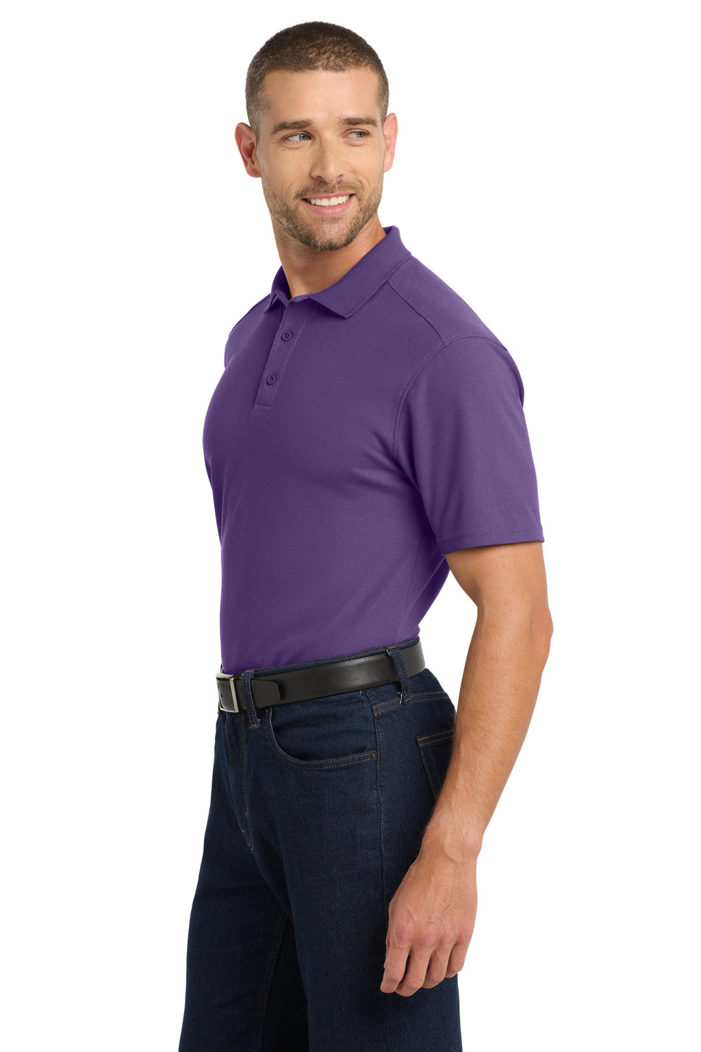 Port Authority EZPerformance Pique Polo. K600 - Majestic Purple - side