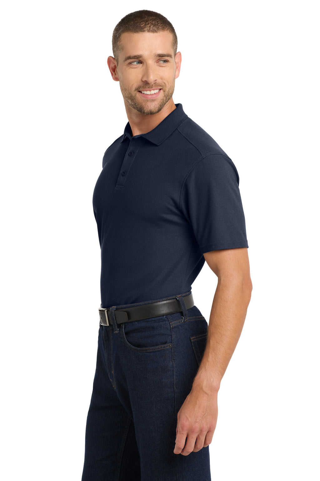 Port Authority EZPerformance Pique Polo. K600 - Navy - side