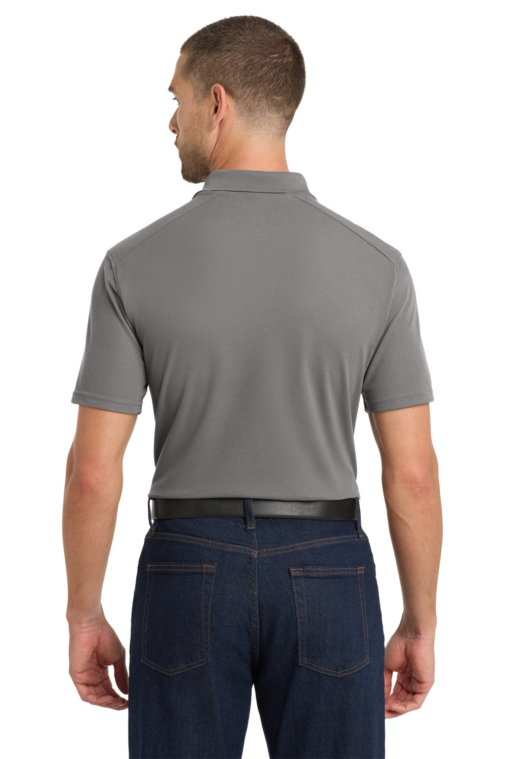 Port Authority EZPerformance Pique Polo. K600 - Sterling Grey - back