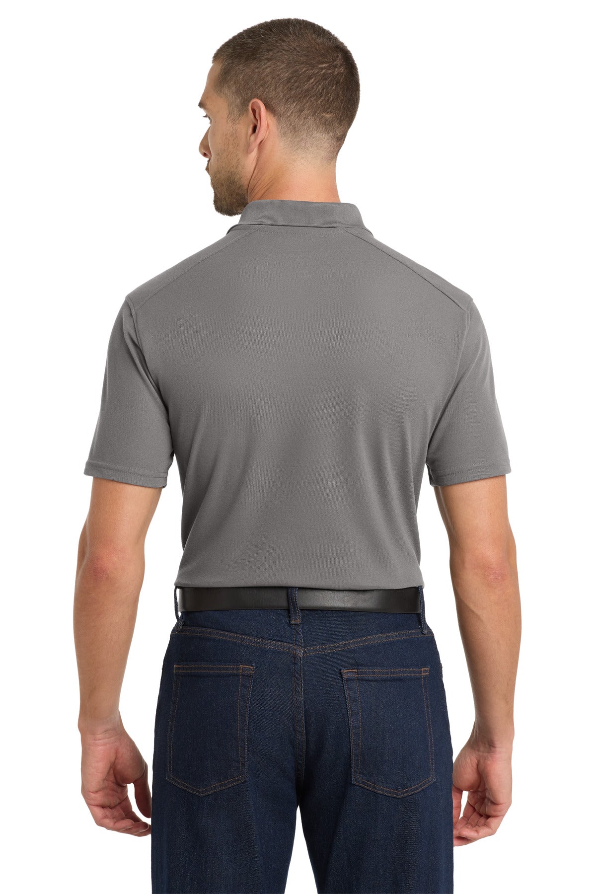 Port Authority EZPerformance Pique Polo. K600 - Sterling Grey - back