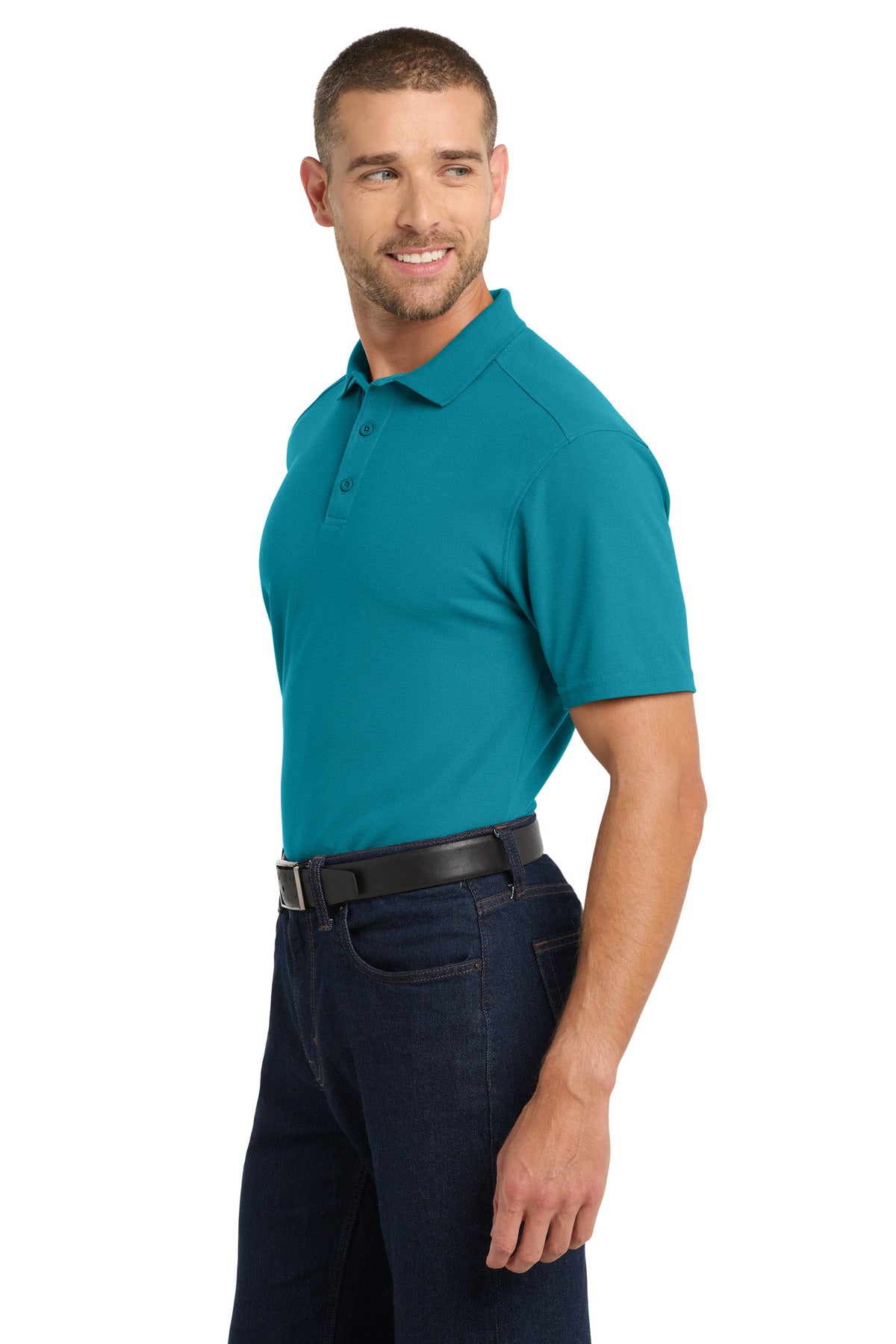Port Authority EZPerformance Pique Polo. K600 - Teal - side