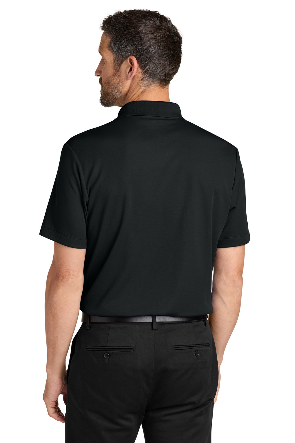 Port Authority Plaited Pique Polo K620 - Deep Black - back
