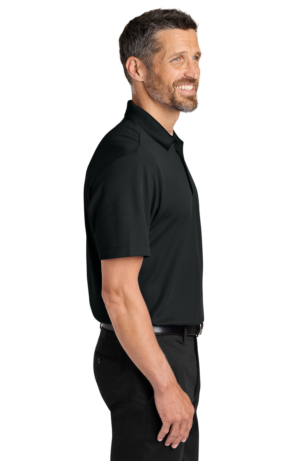 Port Authority Plaited Pique Polo K620 - Deep Black - side