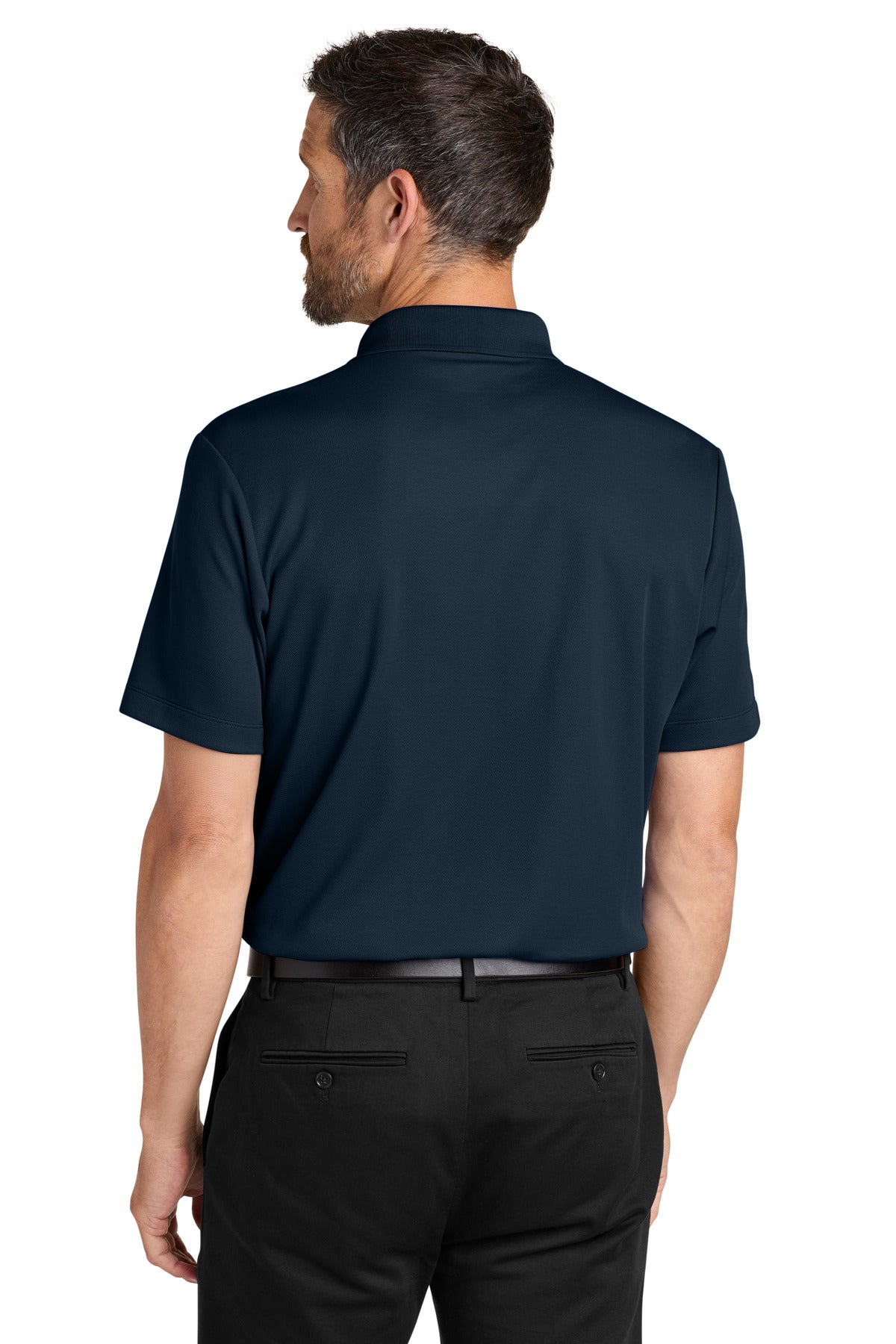 Port Authority Plaited Pique Polo K620 - Night Navy - back