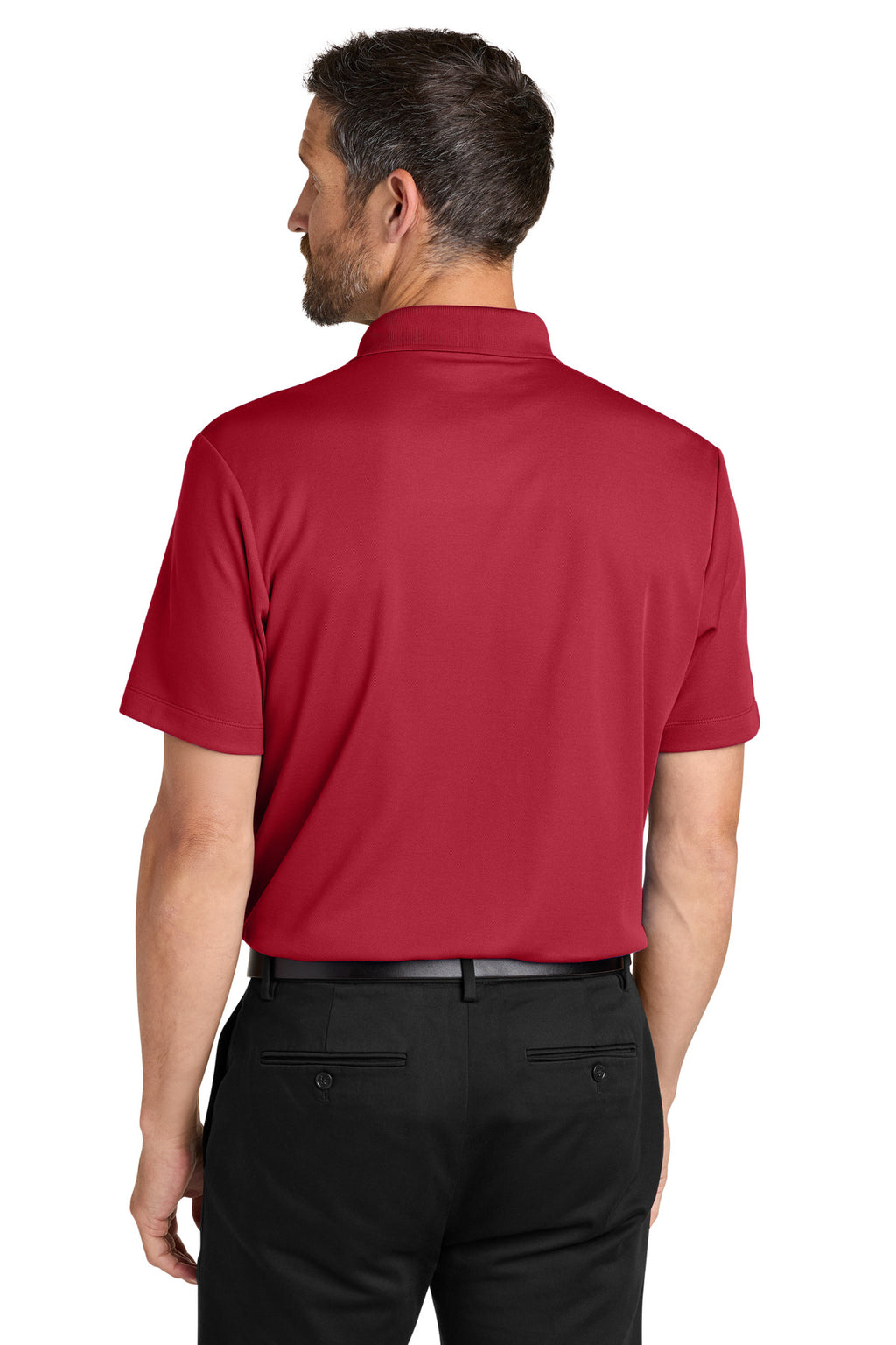 Port Authority Plaited Pique Polo K620 - Rich Red - back