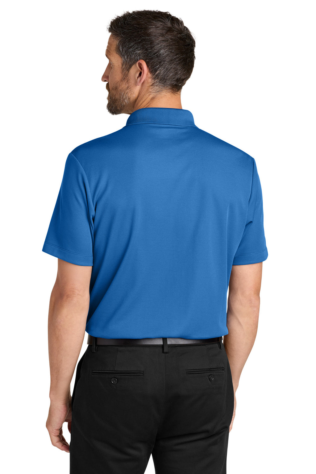 Port Authority Plaited Pique Polo K620 - Strong Blue - back