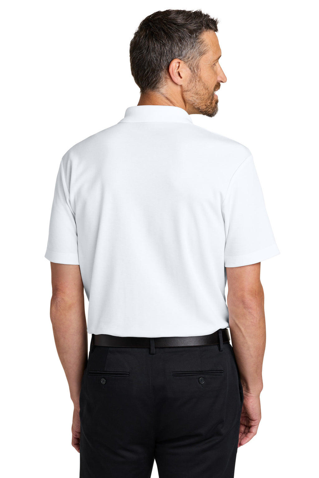 Port Authority Plaited Pique Polo K620 - White - back