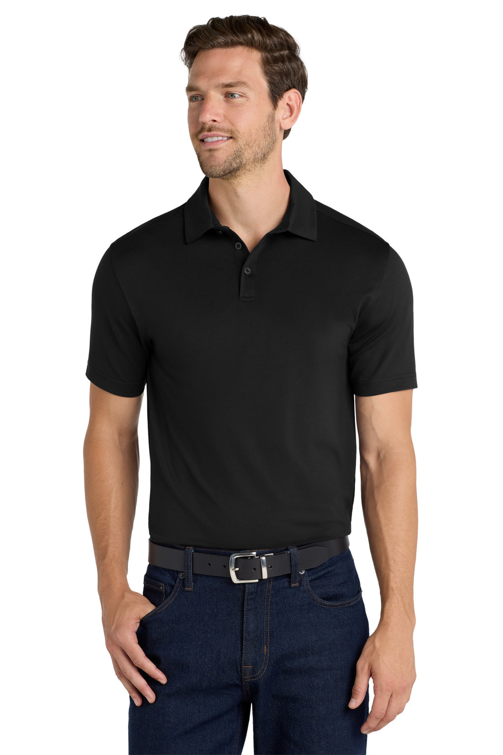 Port Authority City Stretch Polo K682 - Black - front