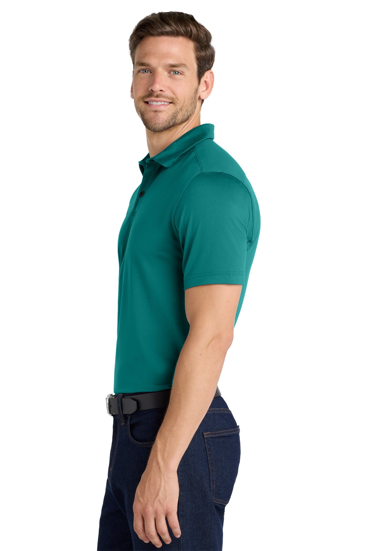 Port Authority City Stretch Polo K682 - Dark Teal - side