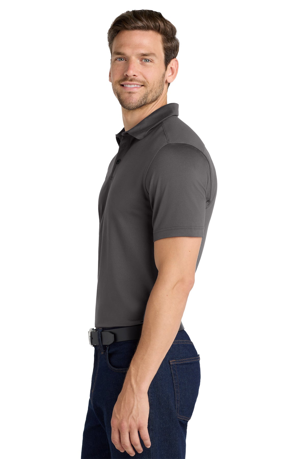 Port Authority City Stretch Polo K682 - Graphite - side