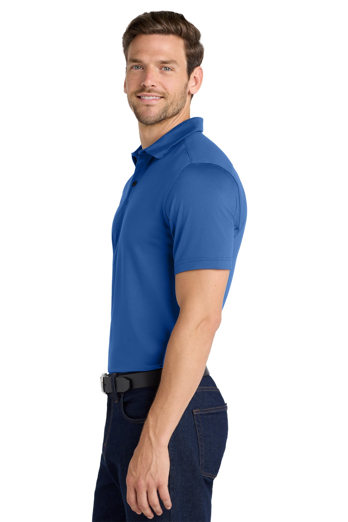 Port Authority City Stretch Polo K682 - True Blue - side