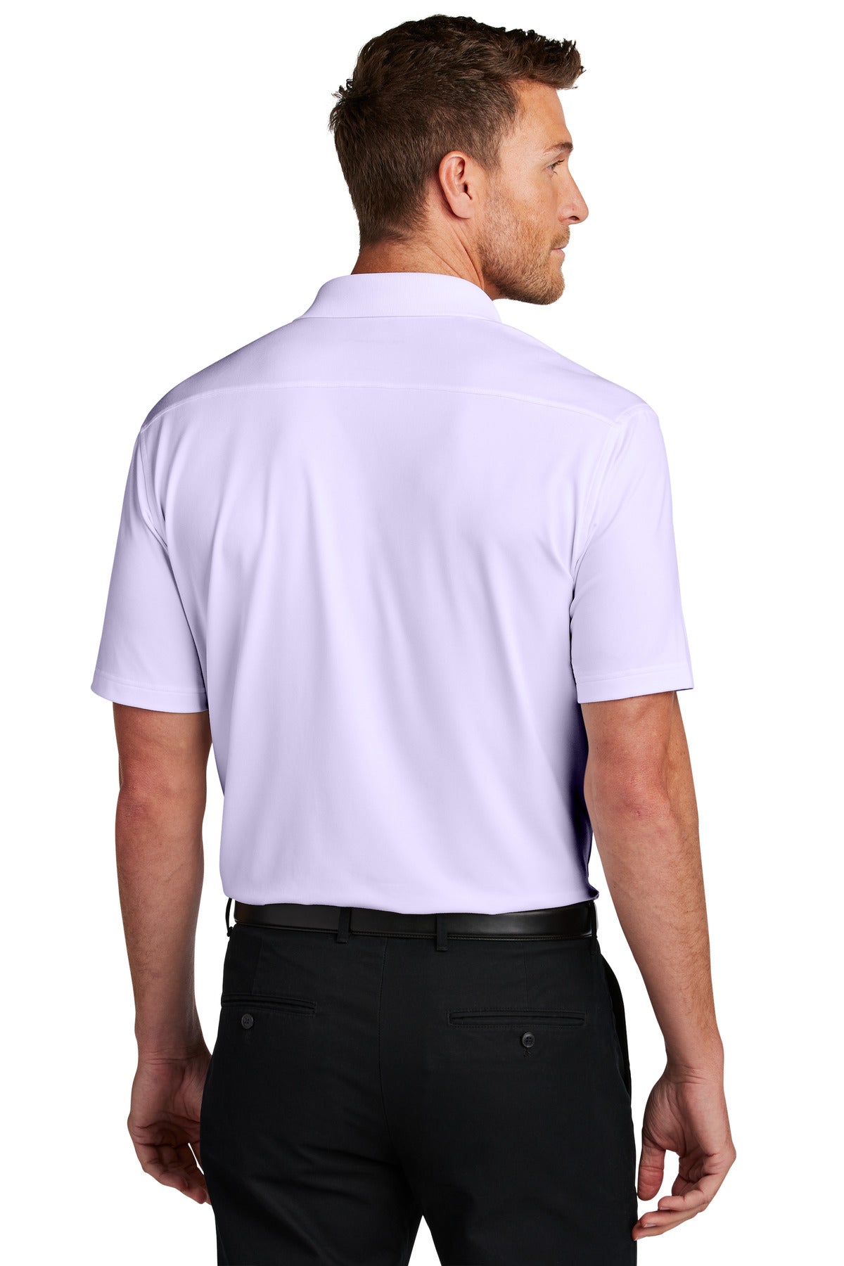 Port Authority City Stretch Flat Knit Polo K683 - Bright Lavender - back