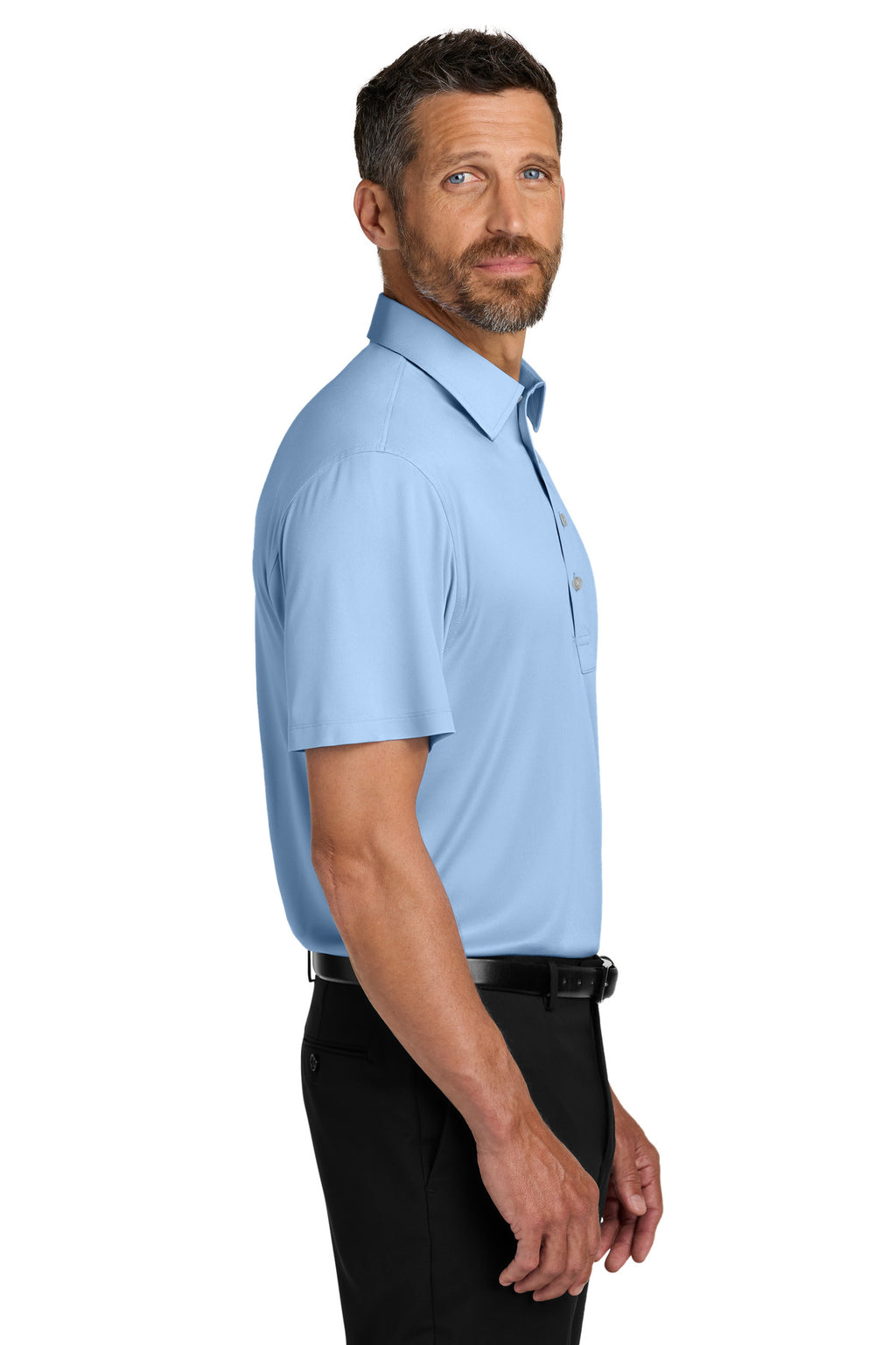 Port Authority Shirt Collar Polo K700 - Cloud Blue - side