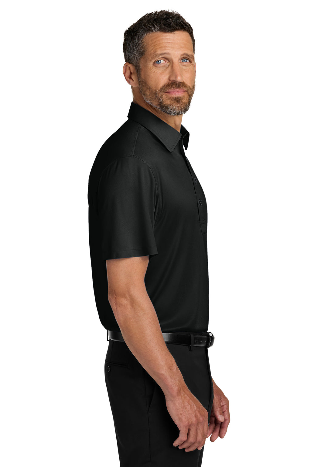 Port Authority Shirt Collar Polo K700 - Deep Black - side