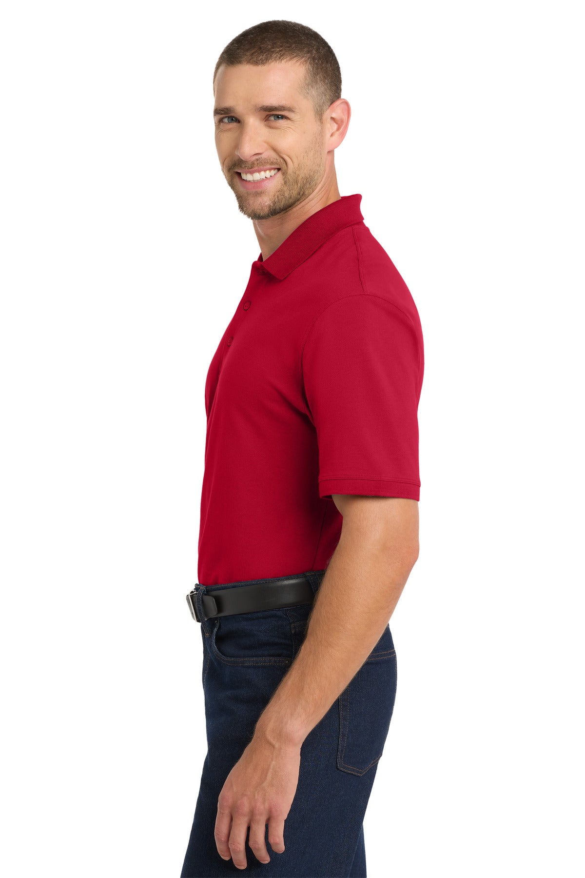 Port Authority EZCotton Polo. K8000 - Apple Red - side