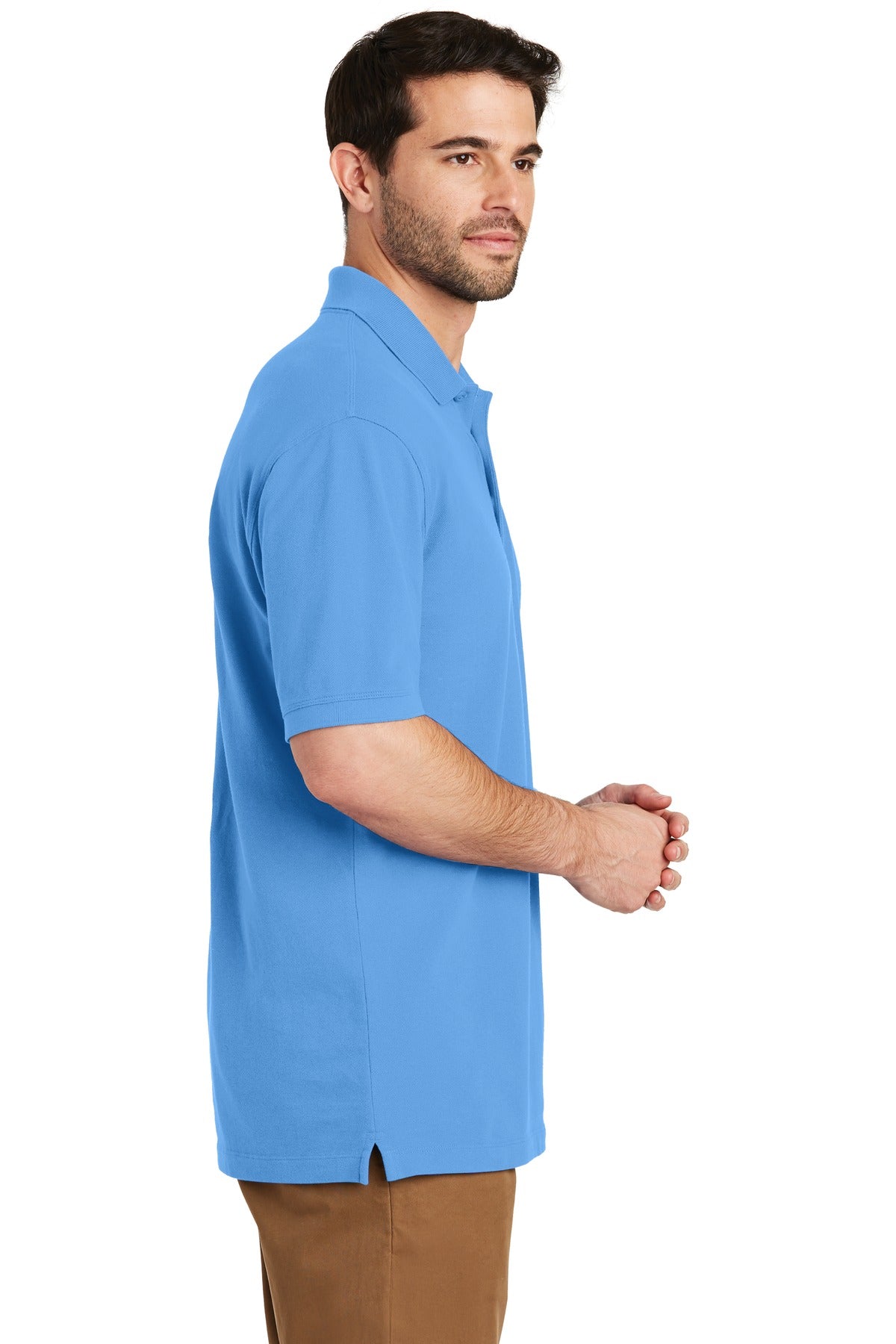 Port Authority EZCotton Polo. K8000 - Azure Blue - side