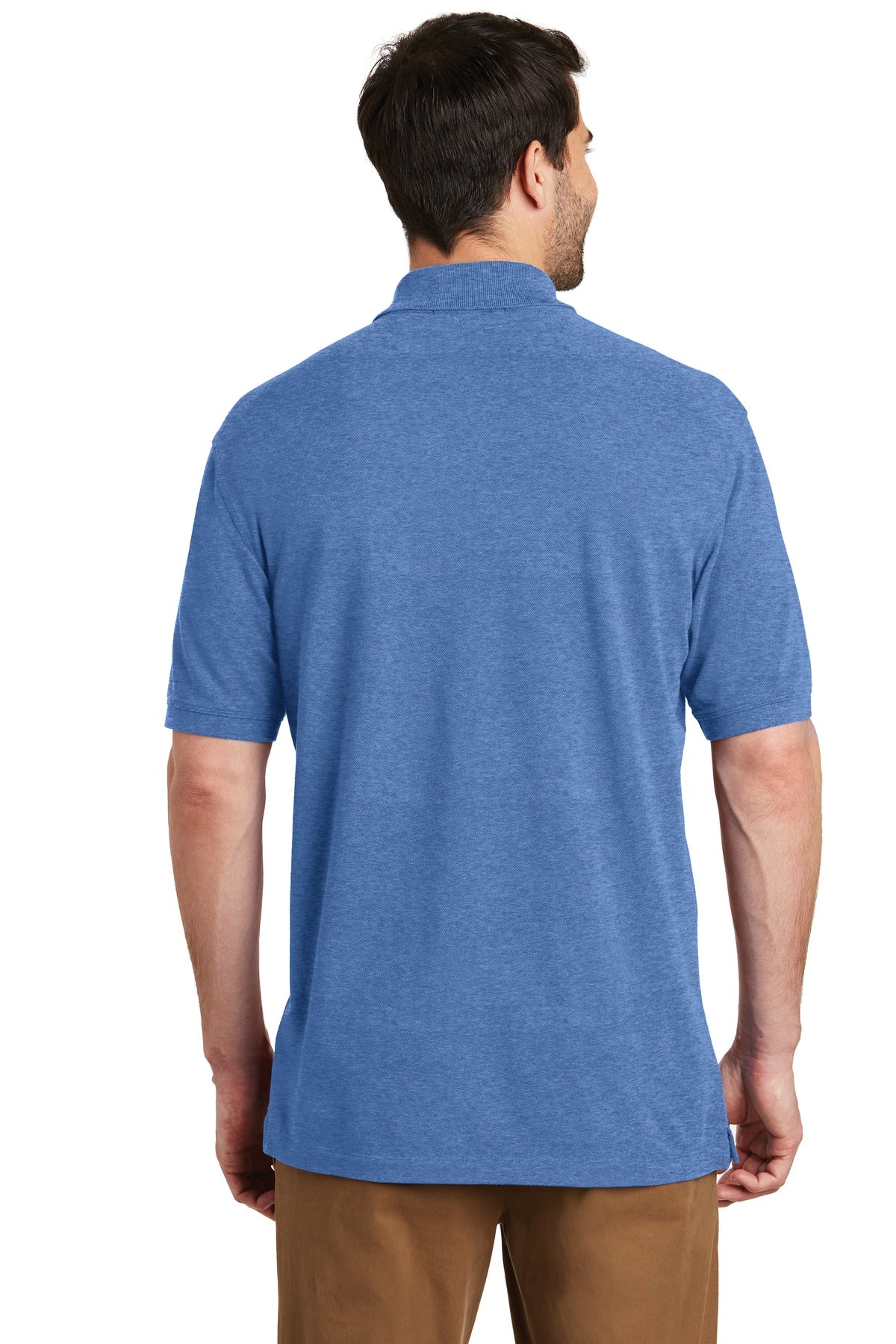 Port Authority EZCotton Polo. K8000 - Blue Heather - back