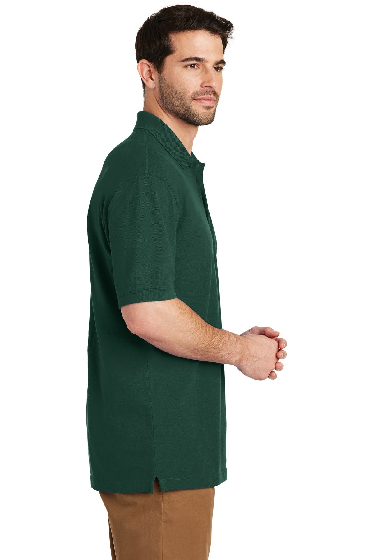 Port Authority EZCotton Polo. K8000 - Green Glen - side