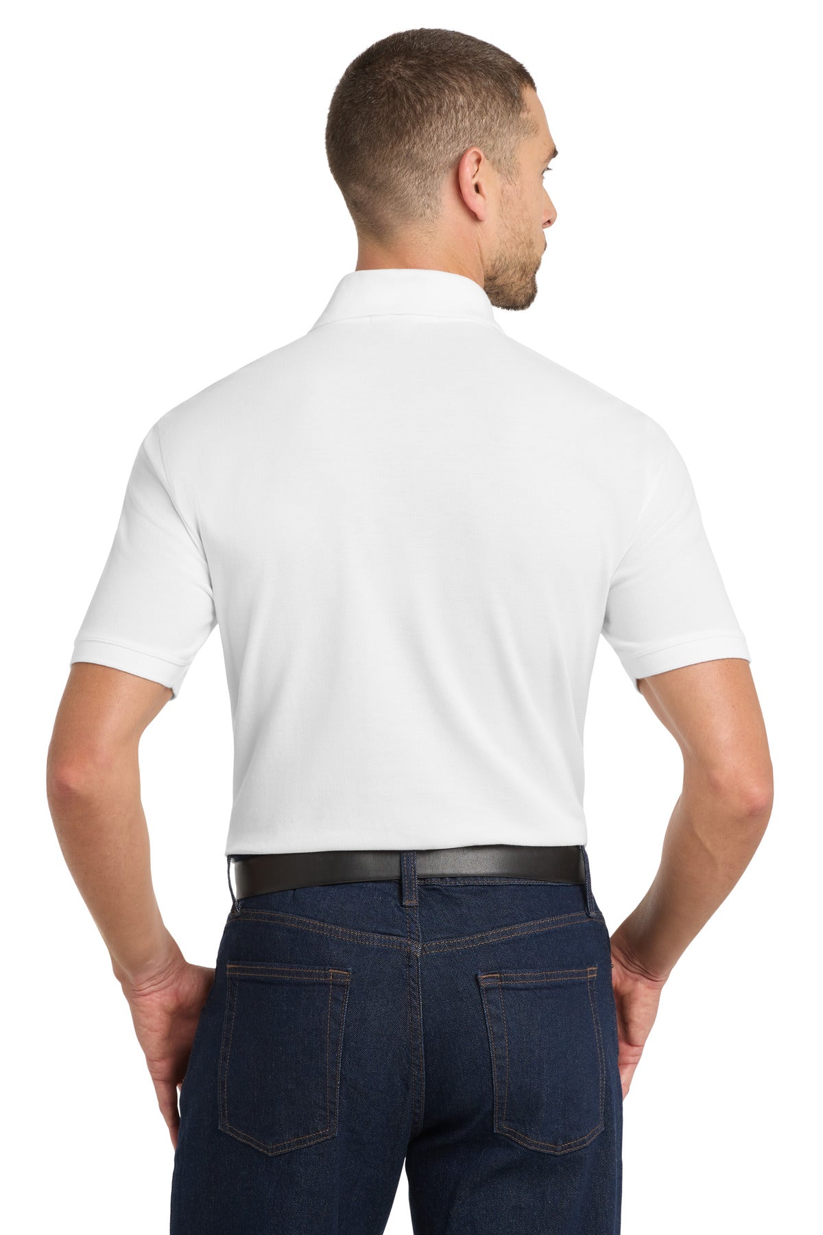 Port Authority EZCotton Polo. K8000 - White - back