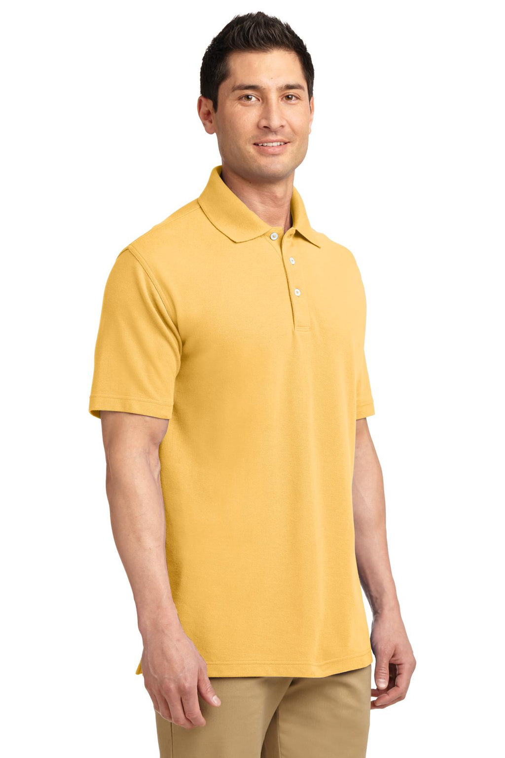 DISCONTINUED Port Authority EZCotton Pique Polo. K800 - Maize Yellow - three_q