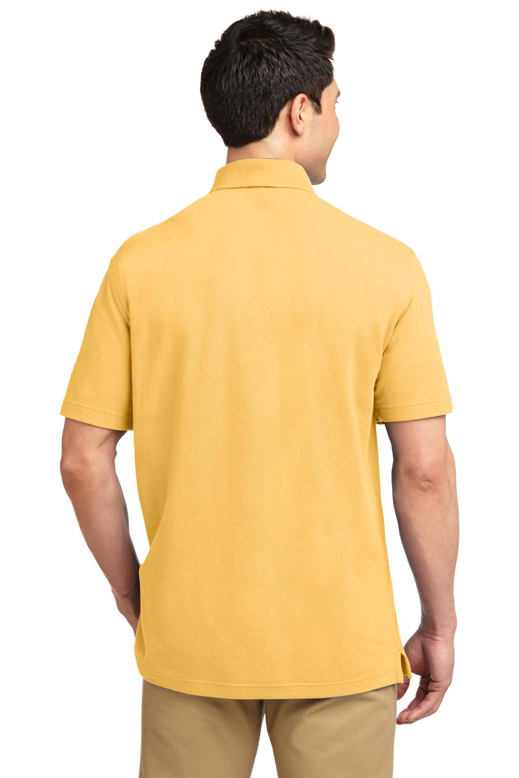 DISCONTINUED Port Authority EZCotton Pique Polo. K800 - Maize Yellow - back