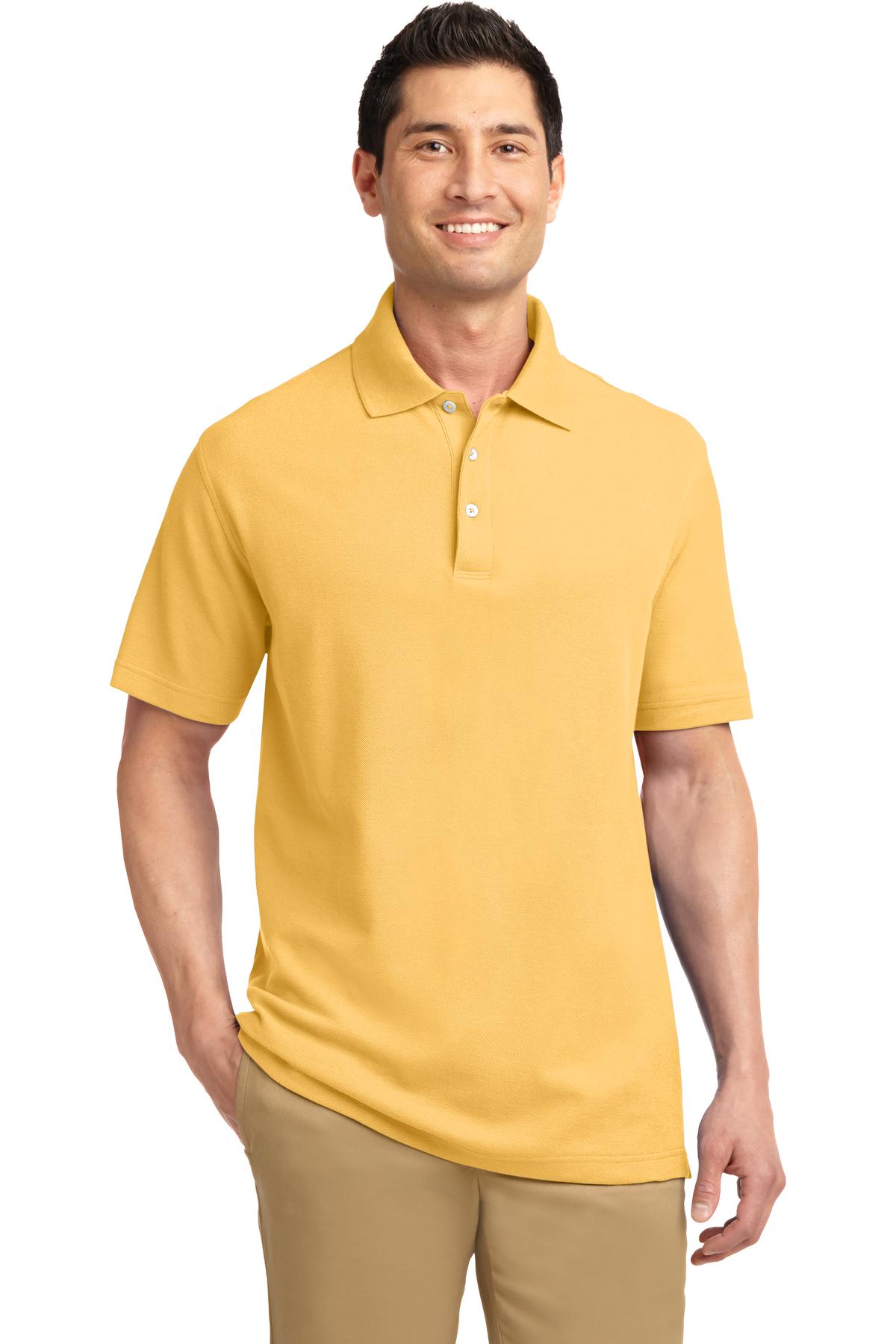 DISCONTINUED Port Authority EZCotton Pique Polo. K800 - Maize Yellow - front