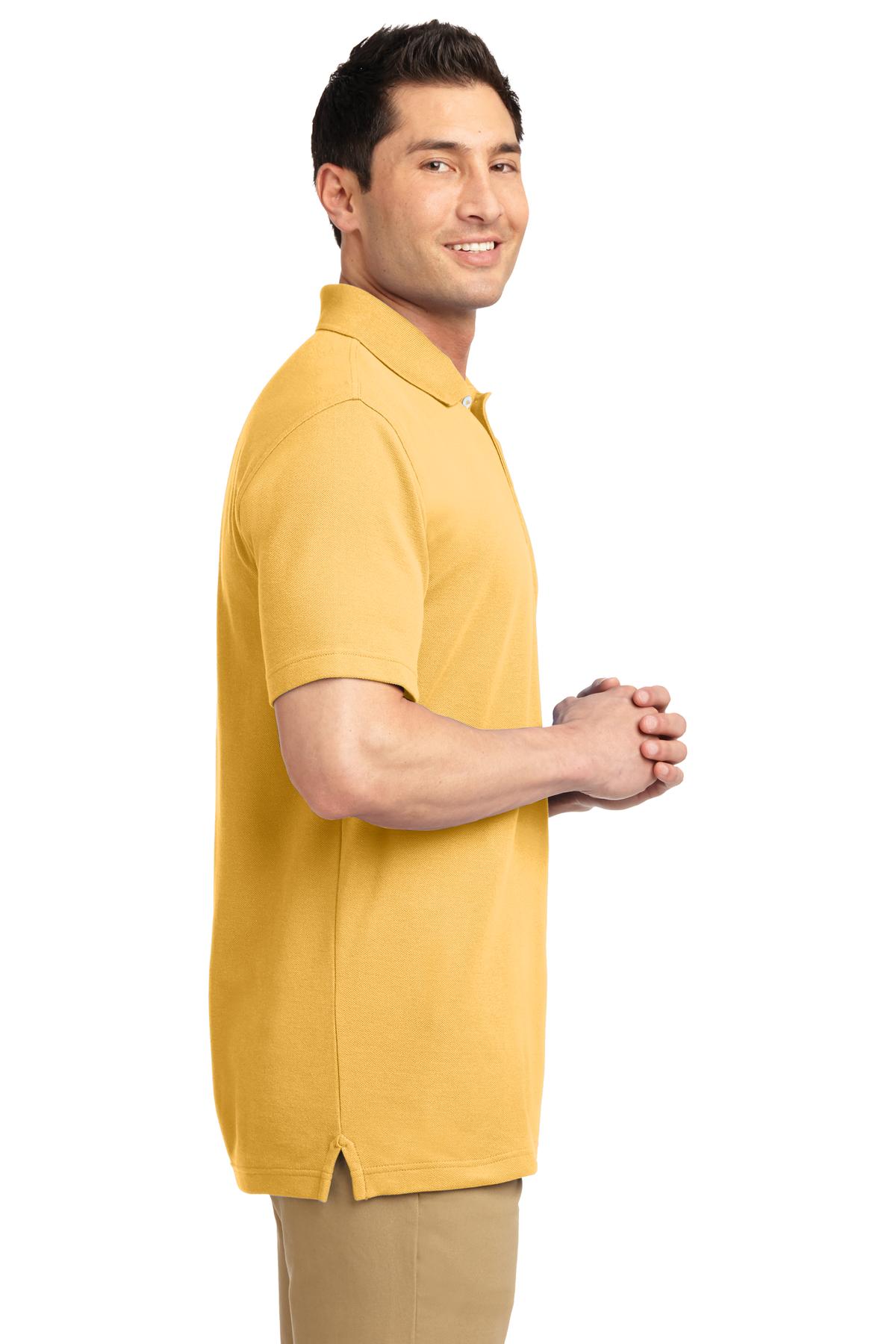 DISCONTINUED Port Authority EZCotton Pique Polo. K800 - Maize Yellow - side
