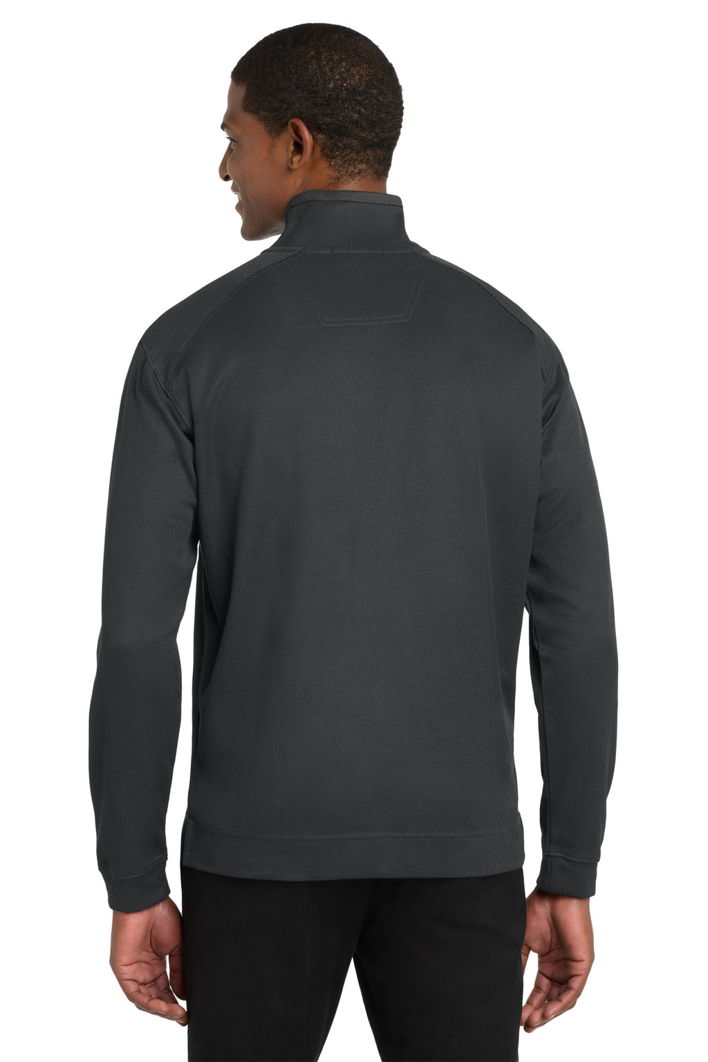 Port Authority Vertical Texture 1/4-Zip Pullover. K805 - Iron Grey/ Black - back