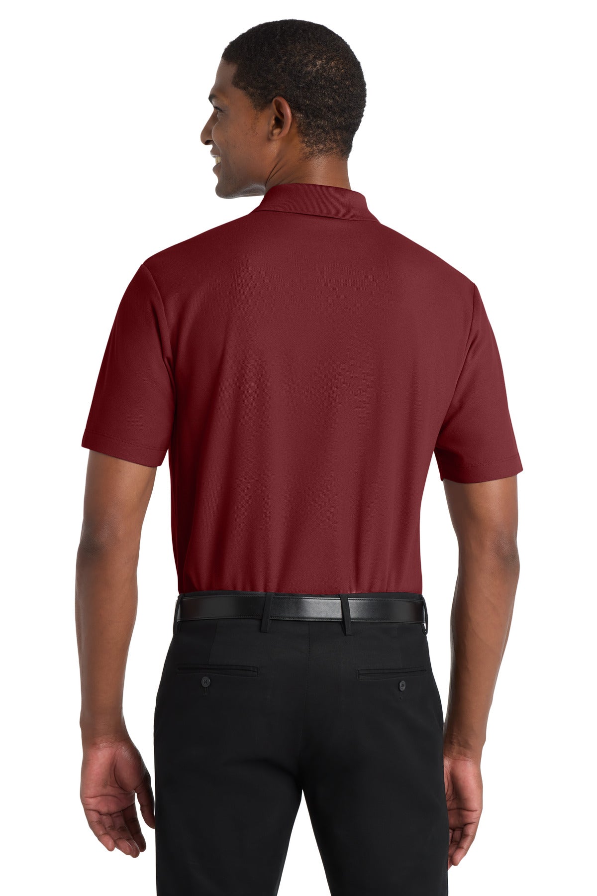 Port Authority SuperPro React Polo. K810 - Burgundy - back