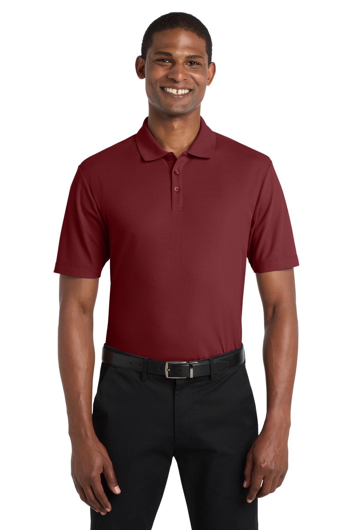 Port Authority SuperPro React Polo. K810 - Burgundy - front