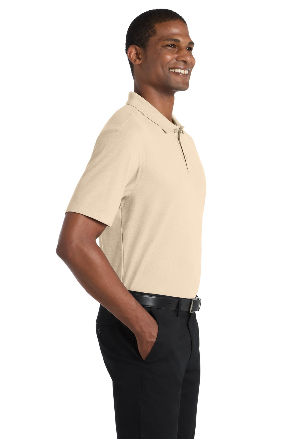 Port Authority SuperPro React Polo. K810 - Ecru - side