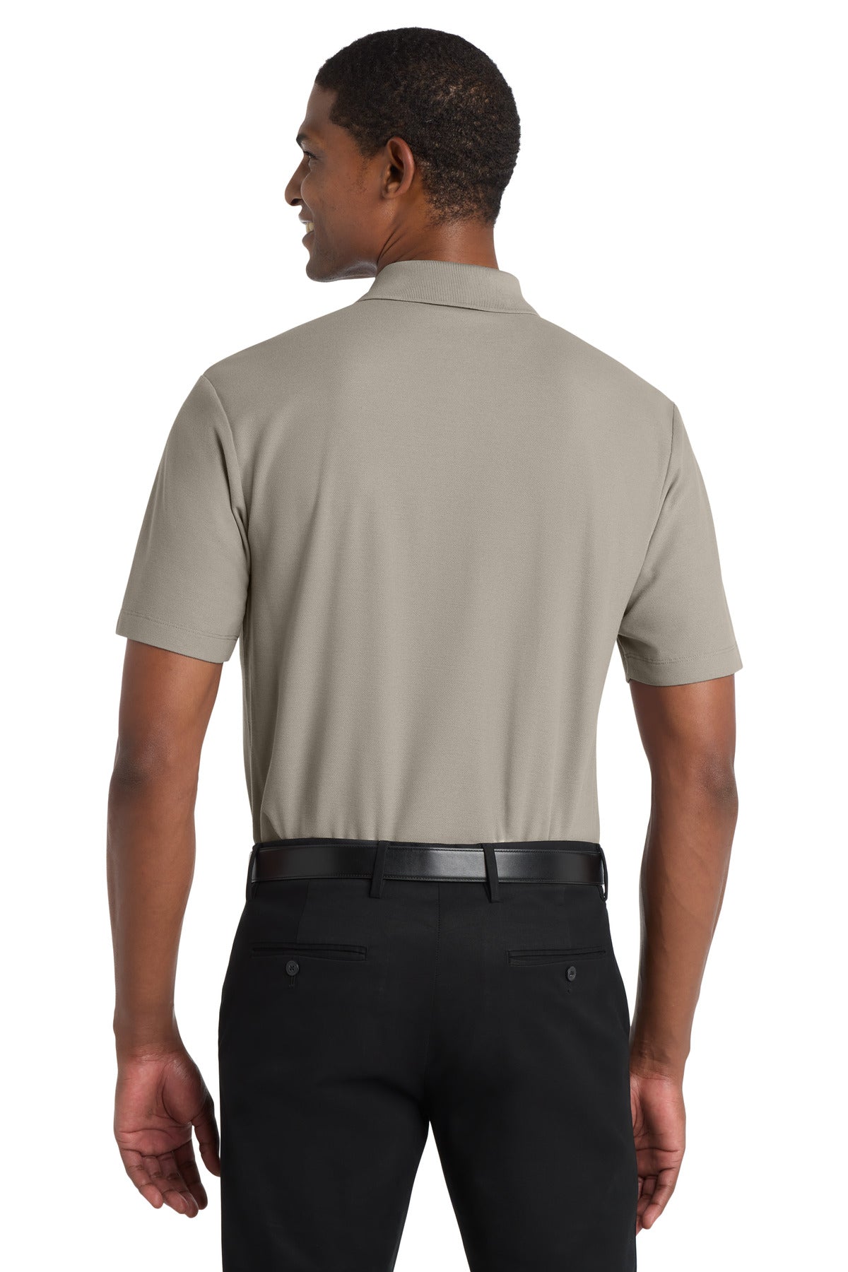 Port Authority SuperPro React Polo. K810 - Gusty Grey - back