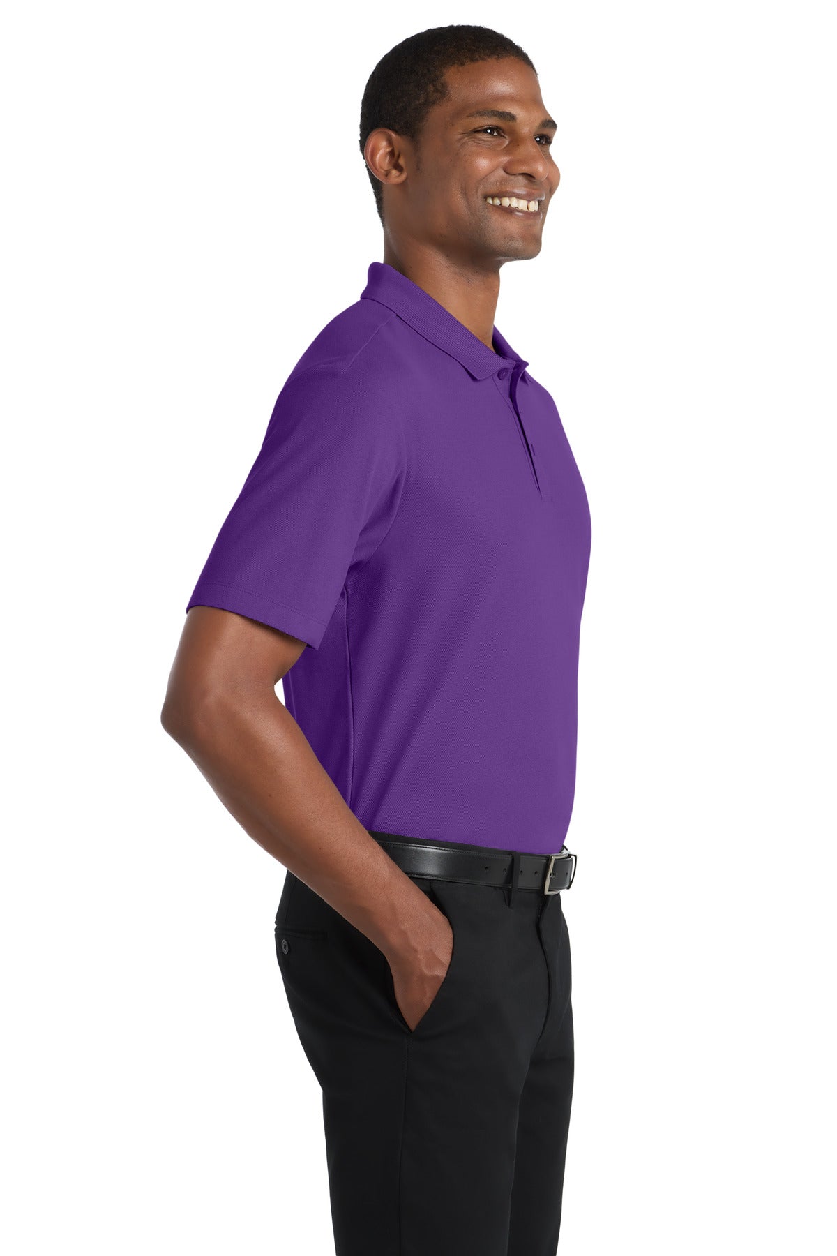 Port Authority SuperPro React Polo. K810 - Purple - side